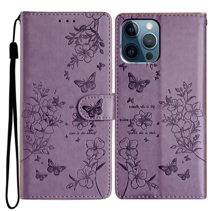 Butterflies and Flowers Leather Phone Case