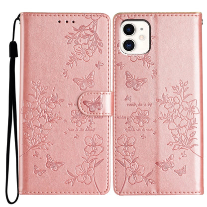 Butterflies and Flowers Leather Phone Case