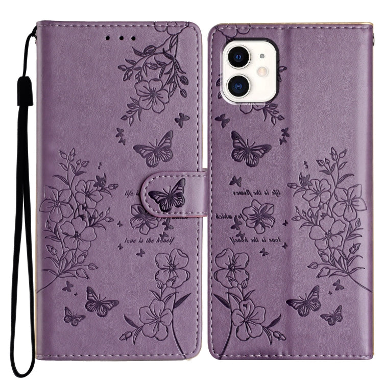 Butterflies and Flowers Leather Phone Case