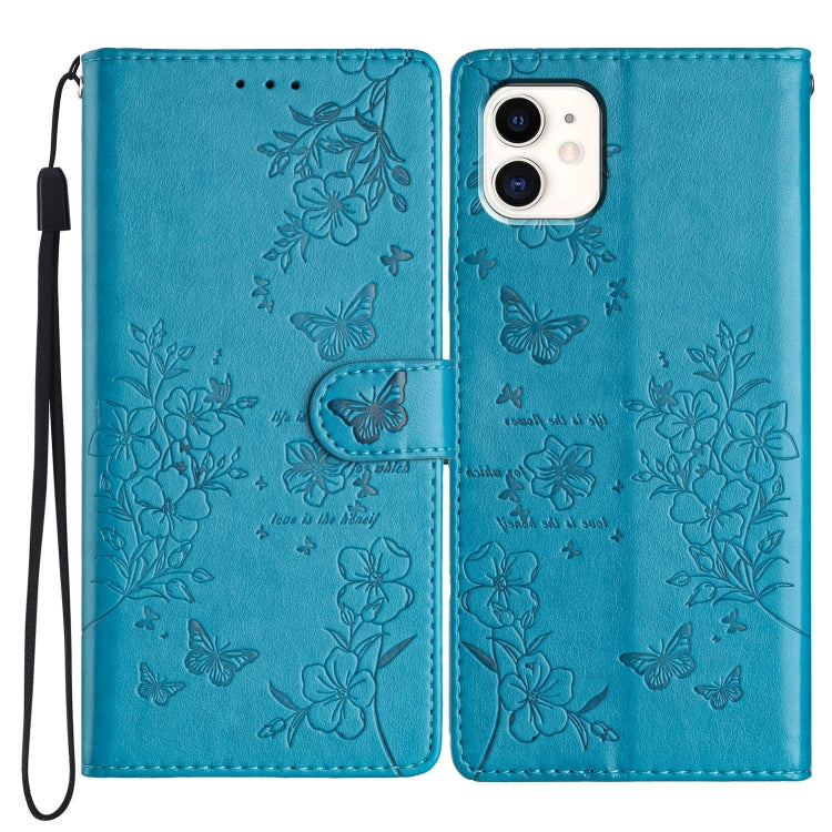 Butterflies and Flowers Leather Phone Case