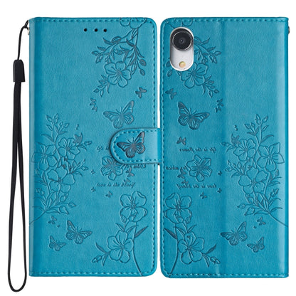 Butterflies and Flowers Leather Phone Case