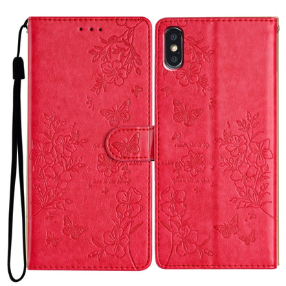 Butterflies and Flowers Leather Phone Case