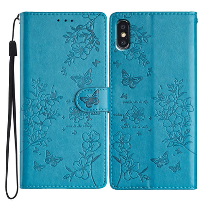 Butterflies and Flowers Leather Phone Case