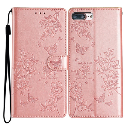 Butterflies and Flowers Leather Phone Case