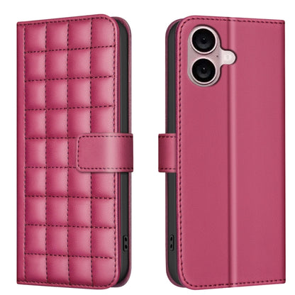 Square Texture Leather Phone Case, For iPhone 17 Pro Max, For iPhone 16e, For iPhone 16 Pro Max��...