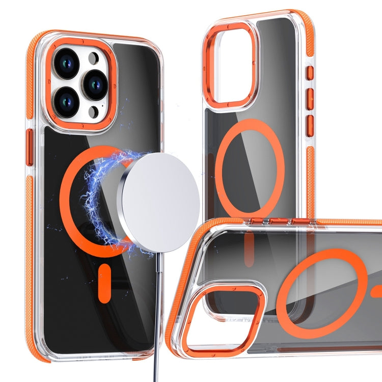 Magsafe Dual-Color Transparent Black Full Coverage Phone Case, For iPhone 16 Pro Max�������������...