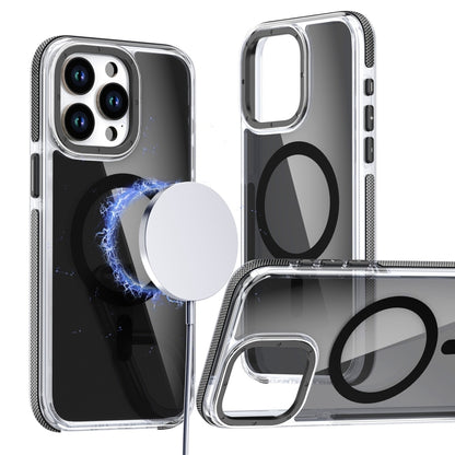 Magsafe Dual-Color Transparent Black Full Coverage Phone Case, For iPhone 16 Pro Max�������������...