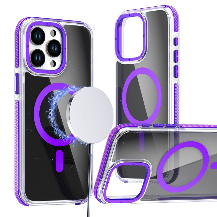 Magsafe Dual-Color Transparent Black Full Coverage Phone Case, For iPhone 16 Pro Max�������������...