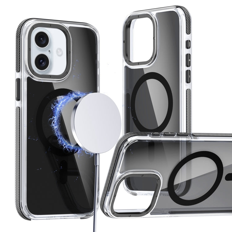 Magsafe Dual-Color Transparent Black Full Coverage Phone Case, For iPhone 16 Pro Max�������������...