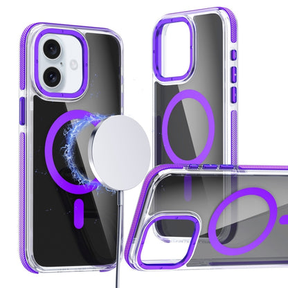 Magsafe Dual-Color Transparent Black Full Coverage Phone Case, For iPhone 16 Pro Max�������������...