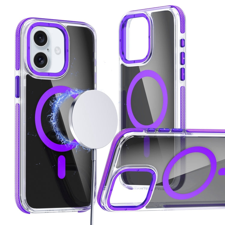 Magsafe Dual-Color Transparent Black Full Coverage Phone Case, For iPhone 16 Pro Max�������������...