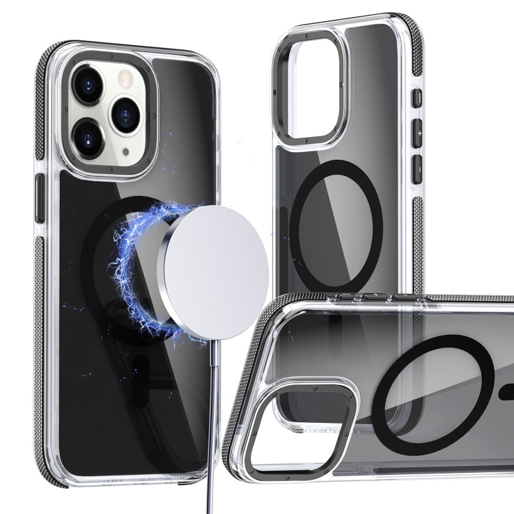 Magsafe Dual-Color Transparent Black Full Coverage Phone Case, For iPhone 16 Pro Max�������������...