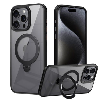 Transparent MagSafe Magnetic Rotating Ring Holder Phone Case, For iPhone 16 Pro Max��������������...