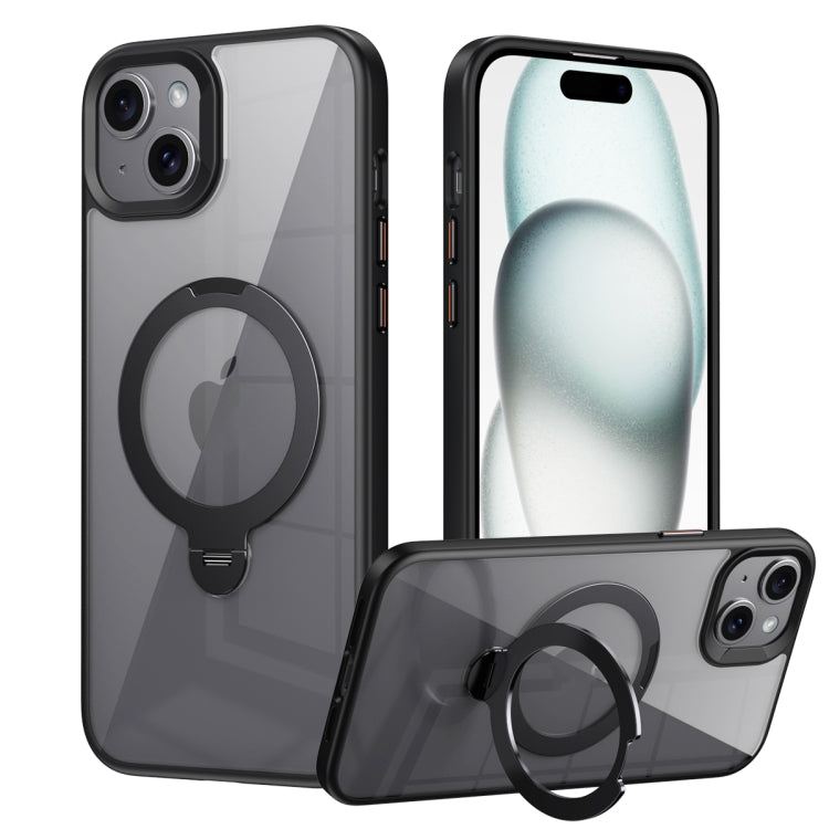 Transparent MagSafe Magnetic Rotating Ring Holder Phone Case, For iPhone 16 Pro Max��������������...