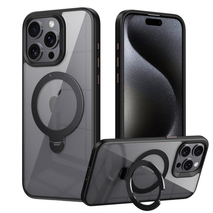 Transparent MagSafe Magnetic Rotating Ring Holder Phone Case, For iPhone 16 Pro Max��������������...