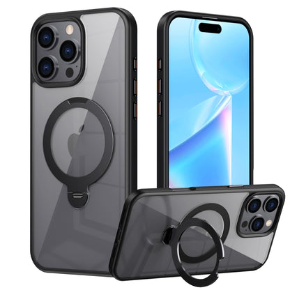 Transparent MagSafe Magnetic Rotating Ring Holder Phone Case, For iPhone 16 Pro Max��������������...