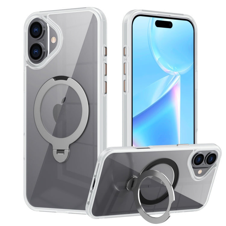 Transparent MagSafe Magnetic Rotating Ring Holder Phone Case, For iPhone 16 Pro Max��������������...