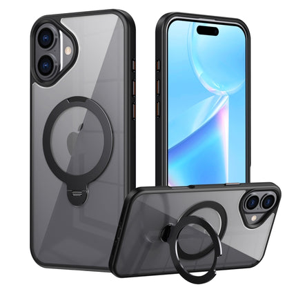 Transparent MagSafe Magnetic Rotating Ring Holder Phone Case, For iPhone 16 Pro Max��������������...