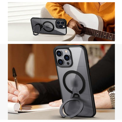 Transparent MagSafe Magnetic Rotating Ring Holder Phone Case, For iPhone 16 Pro Max��������������...