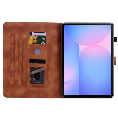 Lily Embossed Leather Tablet Case with Pen, For Samsung Galaxy Tab S10 FE+�����������������������...