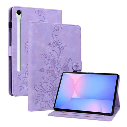 Lily Embossed Leather Tablet Case with Pen, For Samsung Galaxy Tab S10 FE+�����������������������...