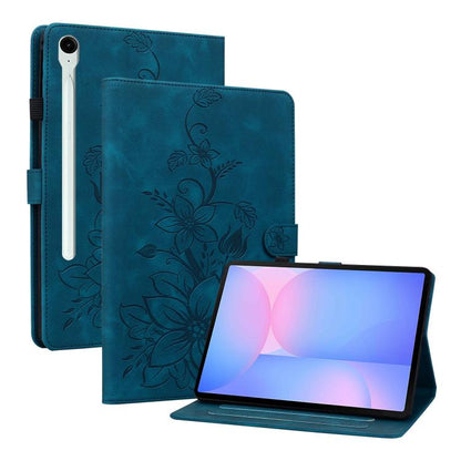 Lily Embossed Leather Tablet Case with Pen, For Samsung Galaxy Tab S10 FE+�����������������������...