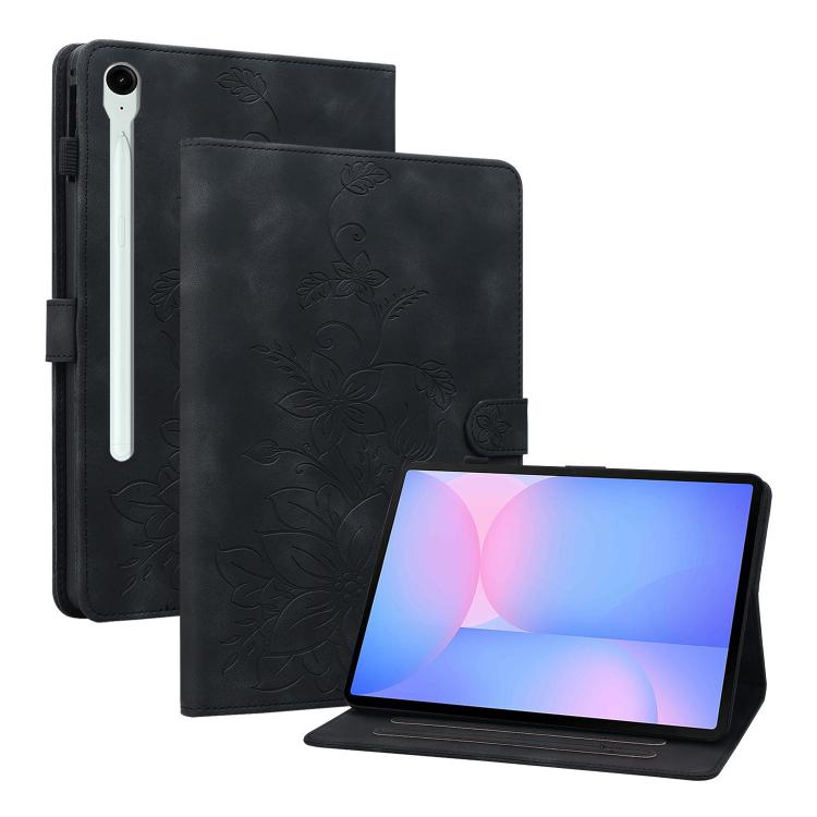 Lily Embossed Leather Tablet Case with Pen, For Samsung Galaxy Tab S10 FE+�����������������������...