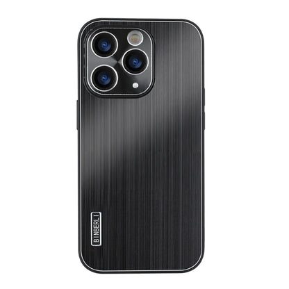 PC Hybrid Aluminum Alloy Brushed Shockproof Phone Case