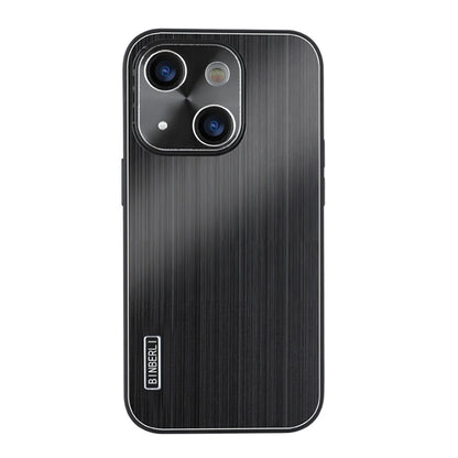 PC Hybrid Aluminum Alloy Brushed Shockproof Phone Case
