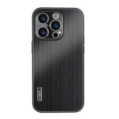 PC Hybrid Aluminum Alloy Brushed Shockproof Phone Case