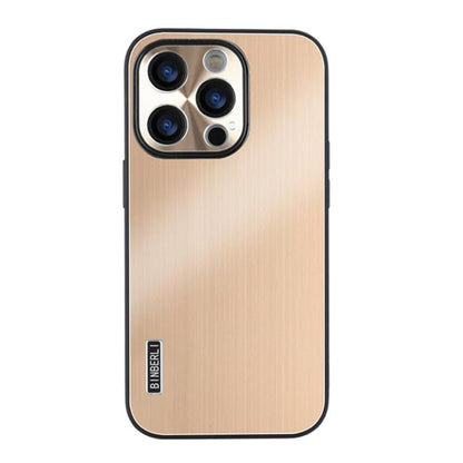PC Hybrid Aluminum Alloy Brushed Shockproof Phone Case