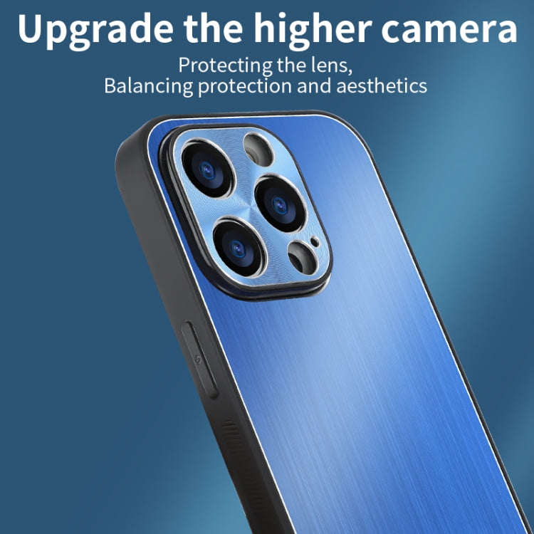PC Hybrid Aluminum Alloy Brushed Shockproof Phone Case