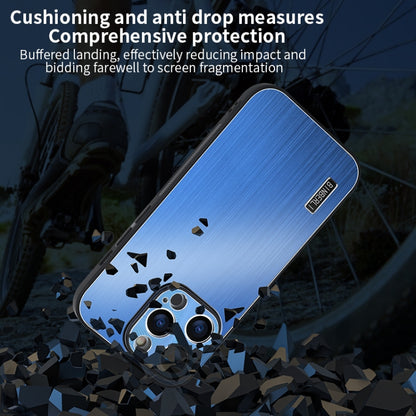 PC Hybrid Aluminum Alloy Brushed Shockproof Phone Case