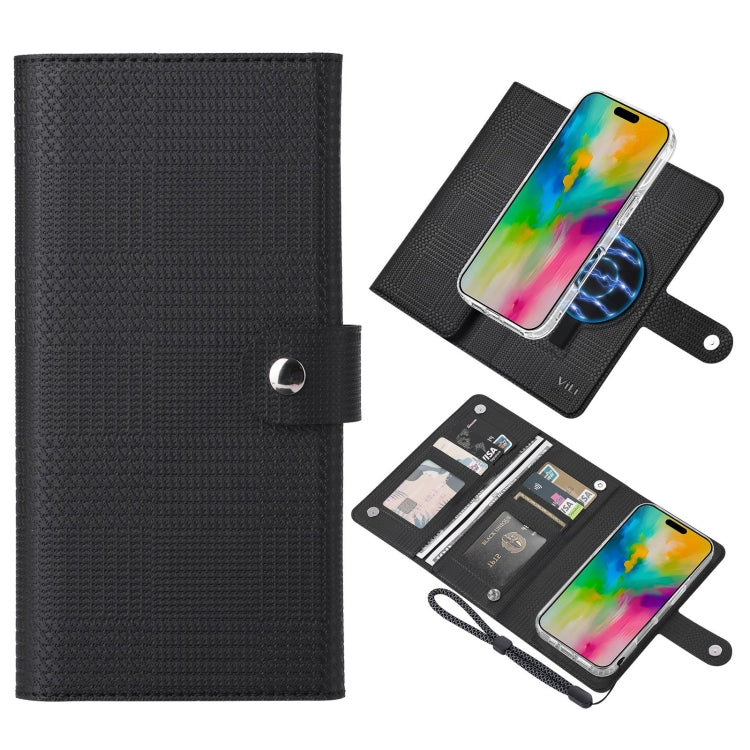 ViLi GHA-C Series RFID MagSafe Magnetic Flip Leather Phone Case, For iPhone 16 Pro Max�����������...