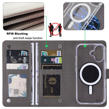 ViLi GHA-C Series RFID MagSafe Magnetic Flip Leather Phone Case, For iPhone 16 Pro Max�����������...