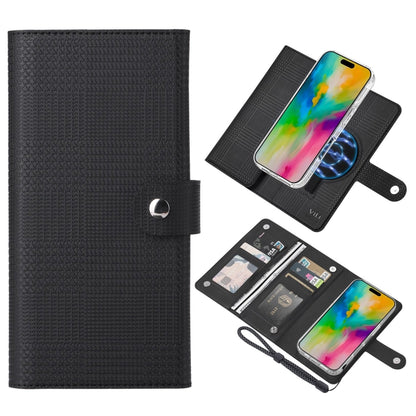 ViLi GHA-C Series RFID MagSafe Magnetic Flip Leather Phone Case, For iPhone 16 Pro Max�����������...