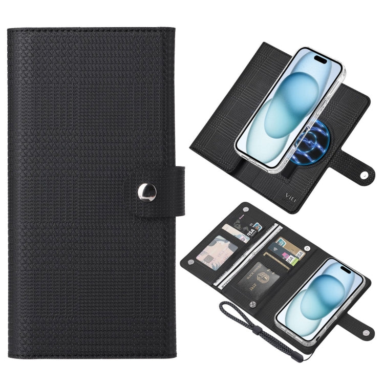 ViLi GHA-C Series RFID MagSafe Magnetic Flip Leather Phone Case, For iPhone 16 Pro Max�����������...