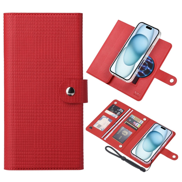 ViLi GHA-C Series RFID MagSafe Magnetic Flip Leather Phone Case, For iPhone 16 Pro Max�����������...