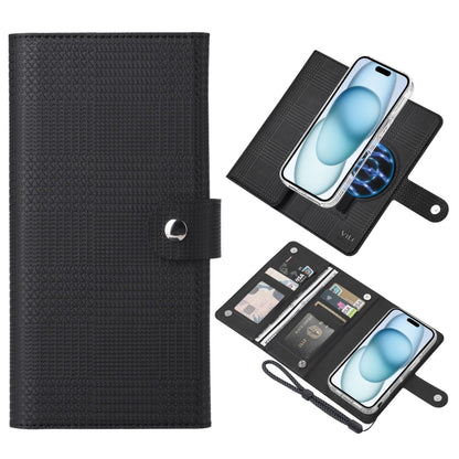 ViLi GHA-C Series RFID MagSafe Magnetic Flip Leather Phone Case, For iPhone 16 Pro Max�����������...