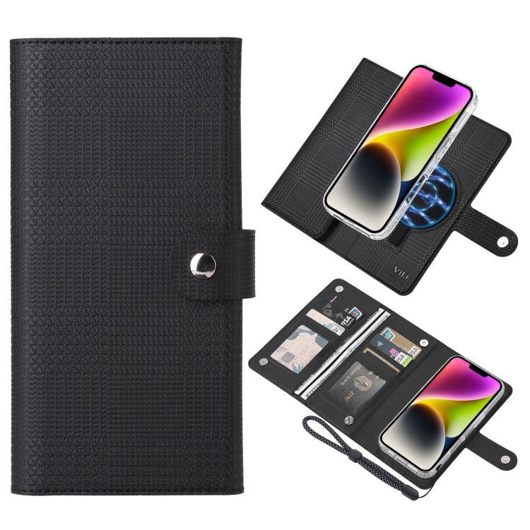 ViLi GHA-C Series RFID MagSafe Magnetic Flip Leather Phone Case, For iPhone 16 Pro Max�����������...