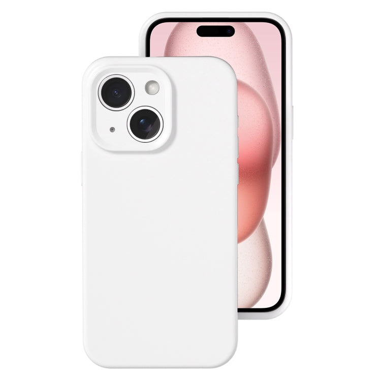 Precise Hole Liquid Silicone Jelly Color Full Coverage Phone Case, For iPhone 15 Plus, For iPhone...