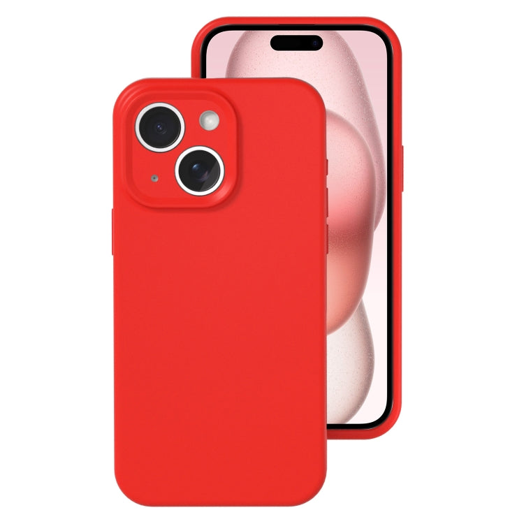 Precise Hole Liquid Silicone Jelly Color Full Coverage Phone Case, For iPhone 15 Plus, For iPhone...