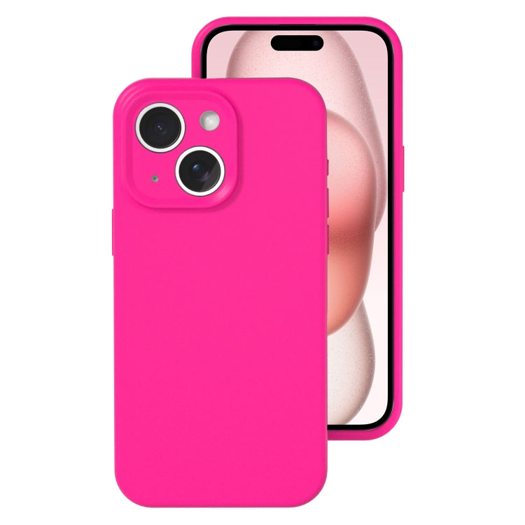 Precise Hole Liquid Silicone Jelly Color Full Coverage Phone Case, For iPhone 15 Plus, For iPhone...