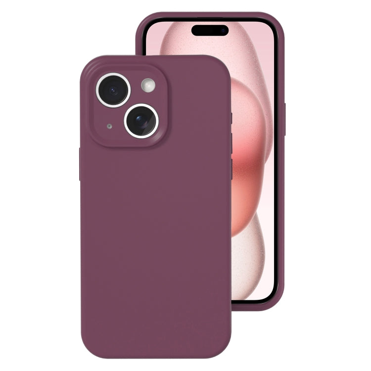 Precise Hole Liquid Silicone Jelly Color Full Coverage Phone Case, For iPhone 15 Plus, For iPhone...