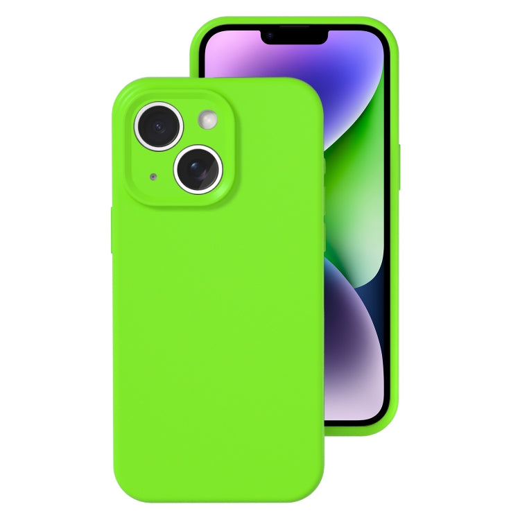 Precise Hole Liquid Silicone Jelly Color Full Coverage Phone Case, For iPhone 15 Plus, For iPhone...