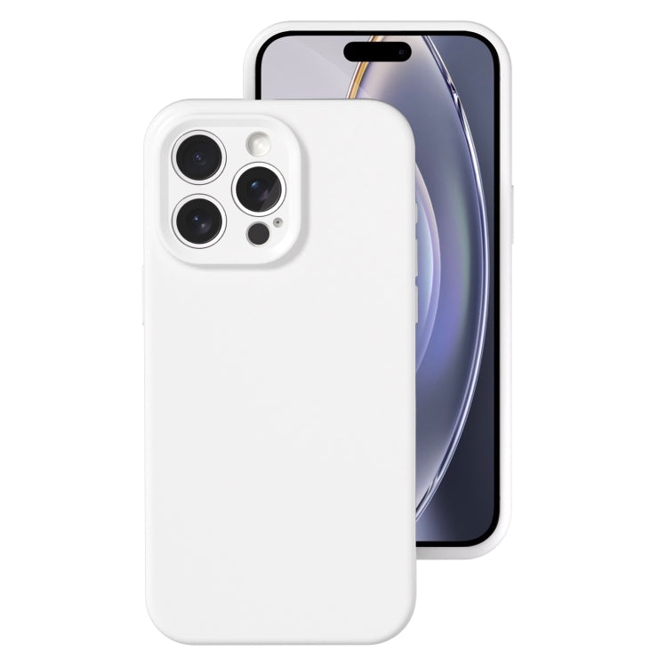 Precise Hole Liquid Silicone Jelly Color Full Coverage Phone Case, For iPhone 16 Pro Max���������...