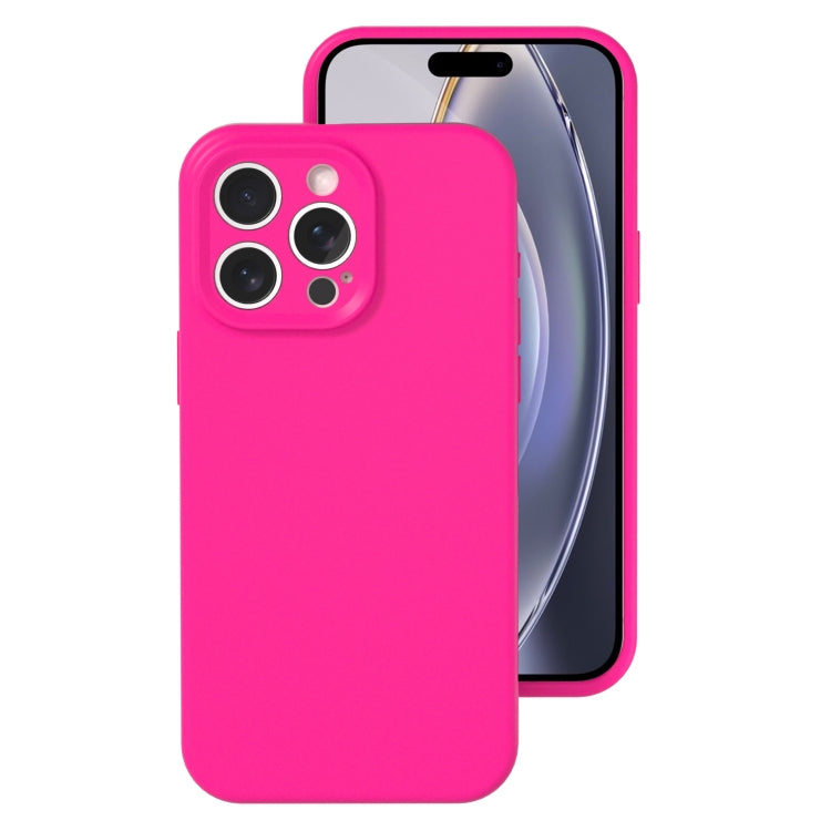 Precise Hole Liquid Silicone Jelly Color Full Coverage Phone Case, For iPhone 16 Pro Max���������...