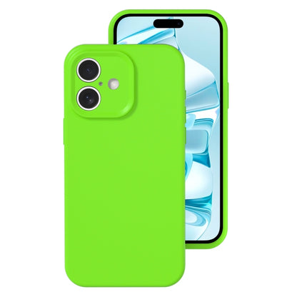 Precise Hole Liquid Silicone Jelly Color Full Coverage Phone Case, For iPhone 16 Pro Max���������...