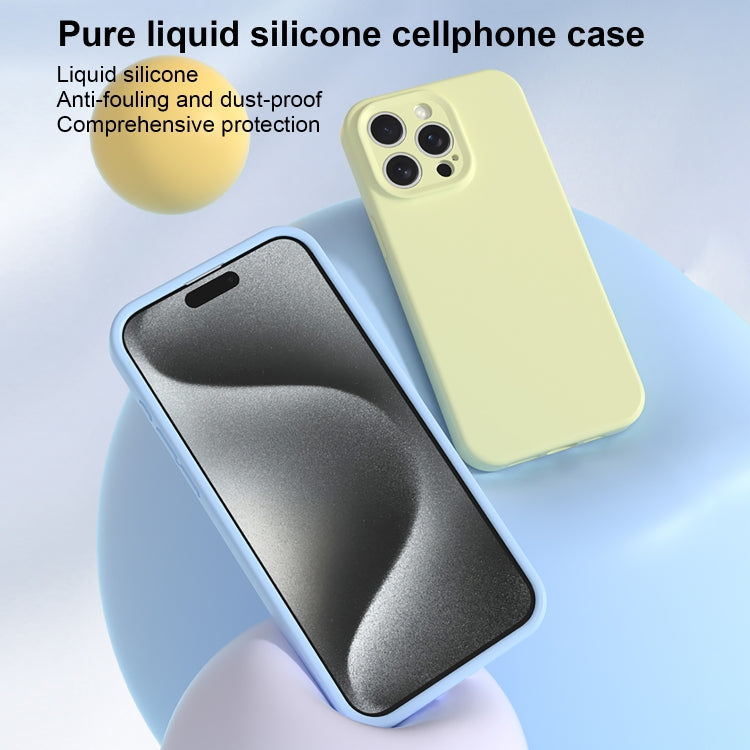 Precise Hole Liquid Silicone Jelly Color Full Coverage Phone Case, For iPhone 15 Plus, For iPhone...