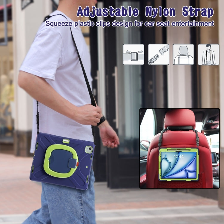 Silicone Hybrid PC Tablet Case with Holder & Shoulder Strap, For iPad Air 13 2024 / Air 13 2025��...